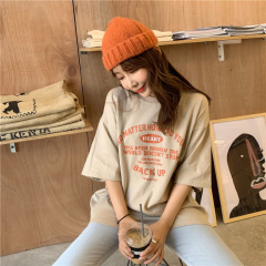 New spring and summer Korean style women's clothing for the school season, loose and versatile T-shirts, short-sleeved women's Japanese tops, ins trend