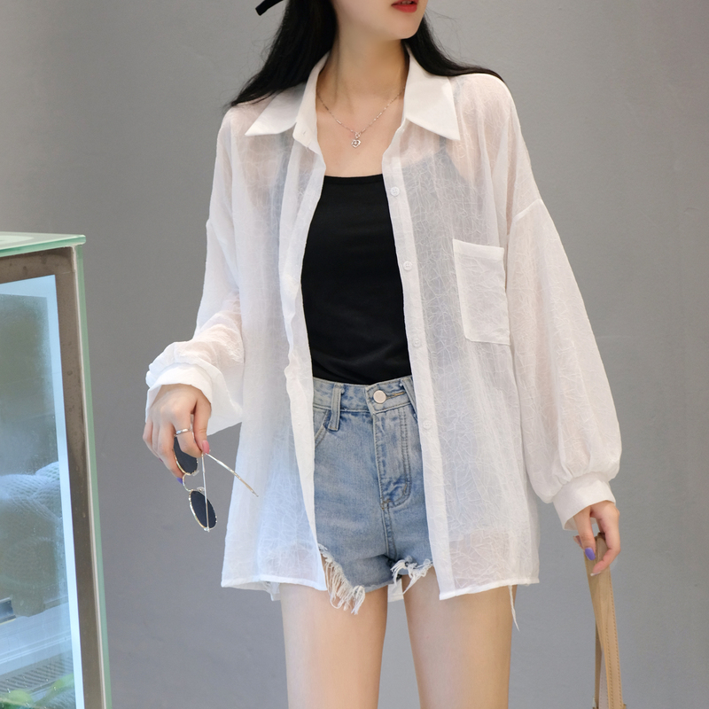 New super soft chiffon cardigan shirt, sun protection outerwear