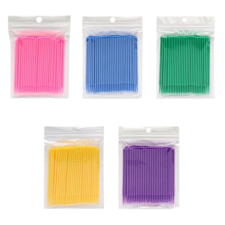 Cleaning cotton swabs for grafting eyelashes, disposable cleaning cotton swabs for eyelash tattoo embroidery, small-head cotton swab tools for removing eyelashes