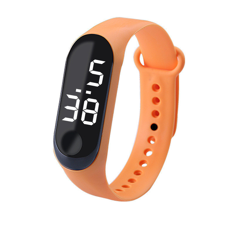 Cross-border exclusive supply manufacturer direct supply waterproof M3LED white light electronic watch fashion student sports touch screen