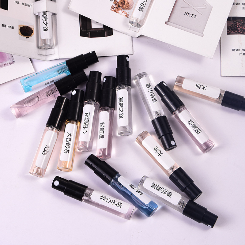 HIYES card perfume sample long-lasting light fragrance for men and women q version Vietnamese small perfume wholesale fresh