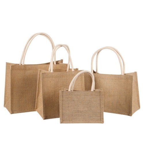 Unprinted linen bag logo linen handbag sack environmentally friendly shopping bag lunch box bag cotton and linen bag jute bag
