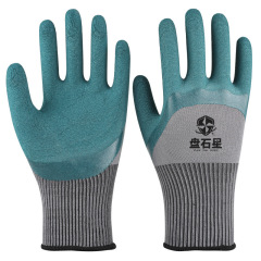 Tire rubber labor protection gloves wholesale wear-resistant anti-slip matte soft breathable construction site protective latex gloves