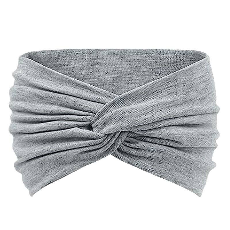Amazon wide-brimmed headband women's sports non-slip headscarf sweat-absorbent retro European and American hair accessories big head headband wholesale