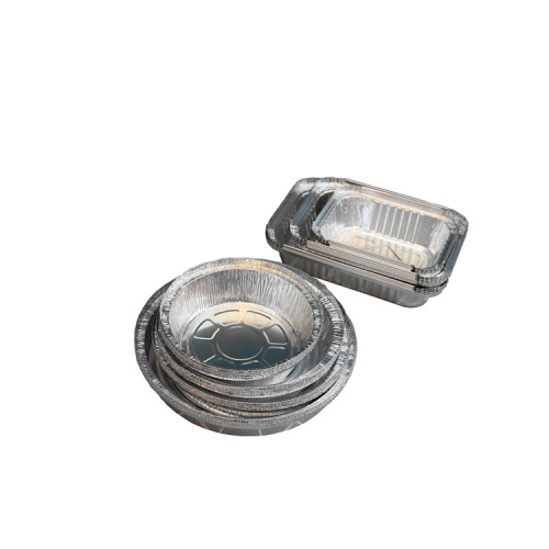Tin foil air fryer paper tin foil tray oven baking barbecue food grade thickened round tin foil box aluminum foil baking pan