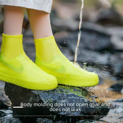 New anti-slip rain shoe covers for rainy days, waterproof and thickened wear-resistant shoe covers, high-tube outdoor adult rain boots manufacturer