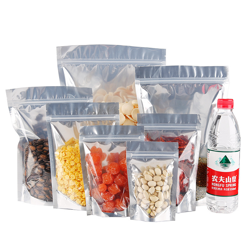 Wangnuo Food Packaging Bag Aluminized Yin and Yang Self-standing Ziplock Bag Nut Dog Food Sealed Aluminum Foil Bag Wholesale Printed Logo