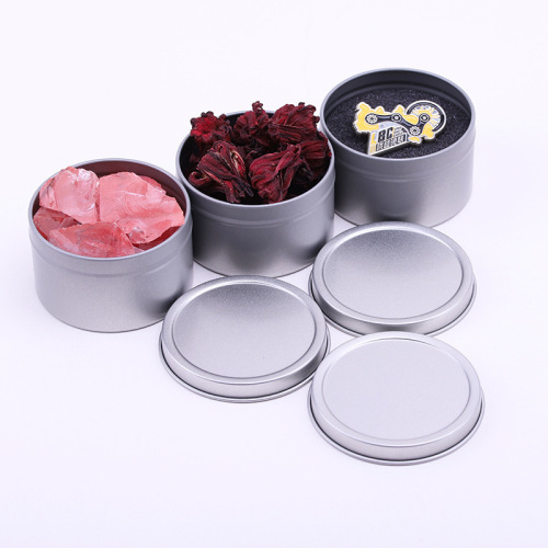 Tinplate can, compact U disk badge, aromatherapy coffee bean storage, round packaging, souvenir decorative tin box