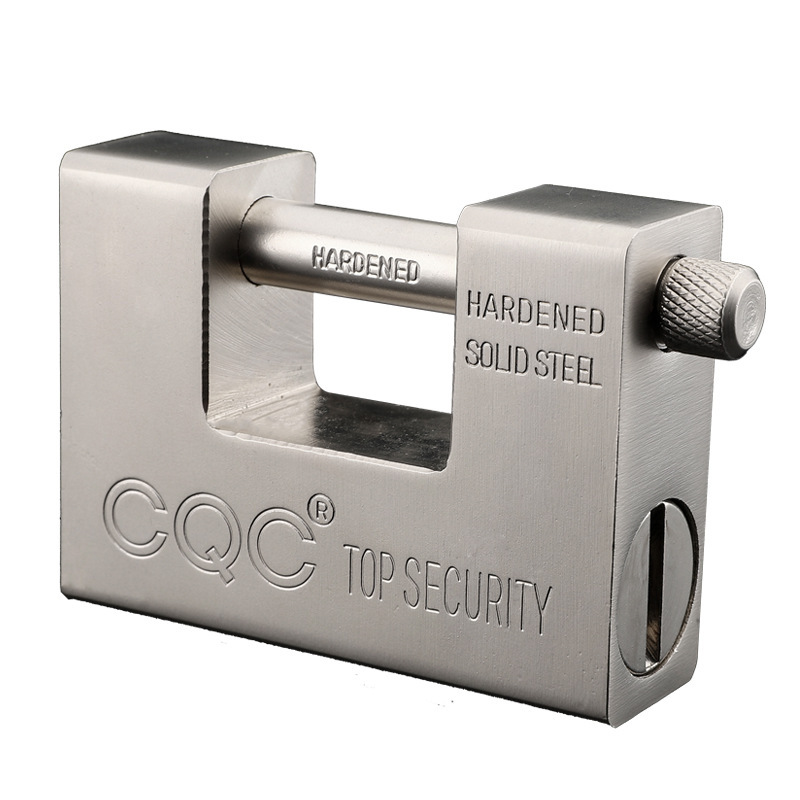 Padlock wholesale thick rectangular lock anti-theft lock full copper lock cylinder computer key lock imitation stainless steel padlock