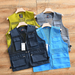 Western-style summer men's hiking and fishing mesh vest