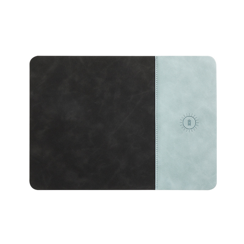 15W fast charging mouse pad factory PU mobile phone wireless charging smart advertising wholesale charging mouse pad