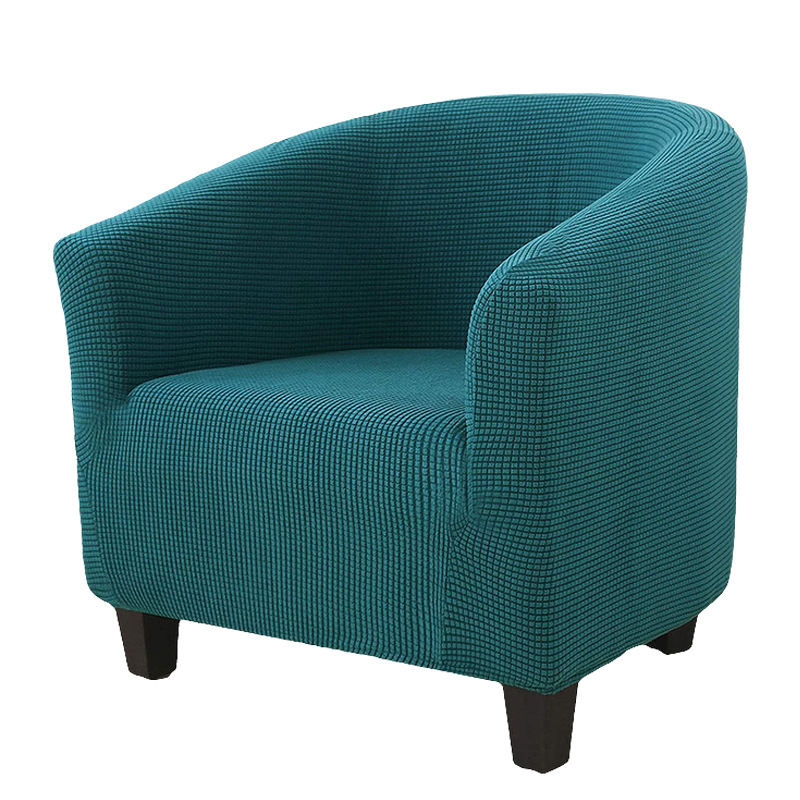 Single sofa cover elastic all-inclusive U-shaped sofa chair card seat leisure club hotel four seasons thickened sofa cover
