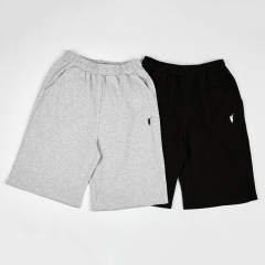 Summer casual knitted men's shorts, elasticated waist sports shorts, straight loose loose mid-length pants for men