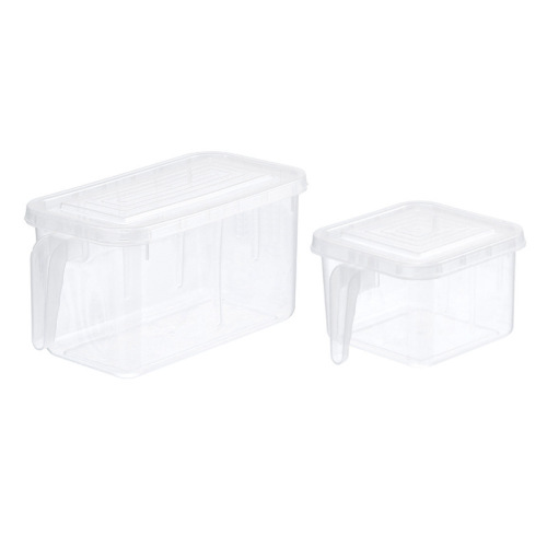 Refrigerator storage box transparent plastic large capacity fruit, vegetable and meat storage box kitchen barbecue shop storage wholesale