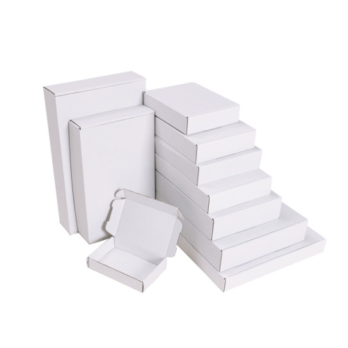 White jewelry packaging airplane box wholesale small batch white cardboard square mini packaging box