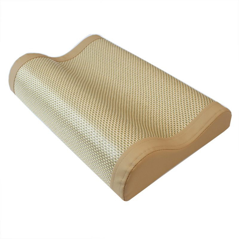 Summer mat pillow, wave pillow, adult cervical vertebrae rattan mat head pillow, traction pillow, single student dormitory summer mat pillow