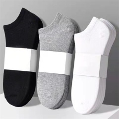 Zhuji socks men's summer black and white gray boat socks shallow mouth men's socks breathable deodorant socks disposable socks wholesale