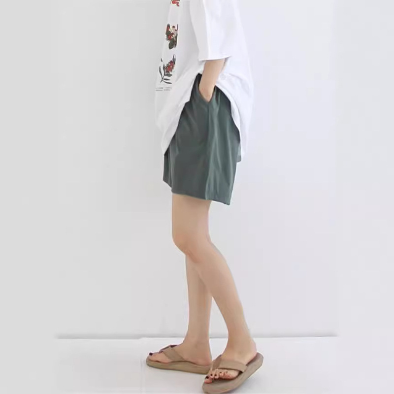 2024 Japanese and Korean pure cotton elastic laced women's shorts