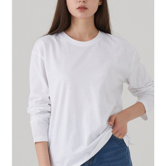 Bottoming long-sleeved T-shirt cotton women's spring and autumn Korean style new trendy brand inner loose top T-shirt for women