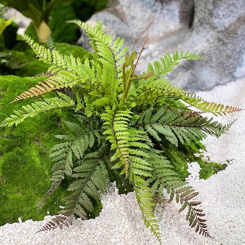 Simulated hand-feeling ferns, Persian grass, home wedding landscaping decoration, plant wall accessories, green plants