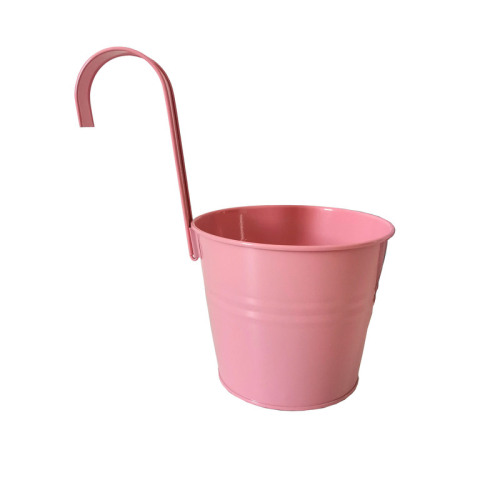 Factory gardening iron bucket balcony hanging hook flower pot small iron bucket metal flower bucket hanging basin colorful hanging bucket