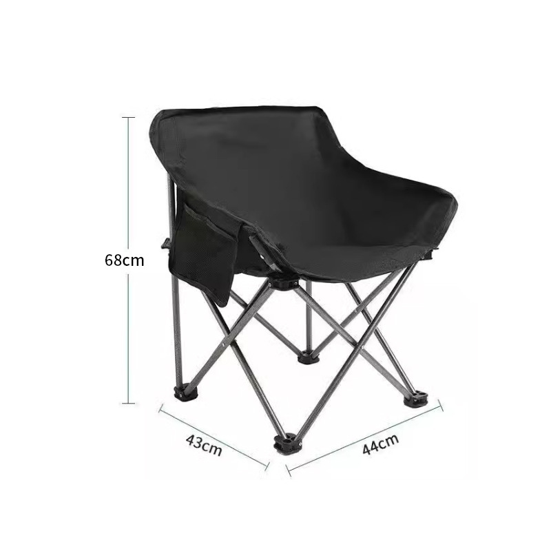 Outdoor camping folding chair moon chair camping thickened portable fishing stool leisure artist sketching moon chair