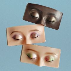 Yunmian professional eyebrow makeup practice board for cross-border beginners to learn to draw eyebrows and apply false eyelashes to the model with eyes closed