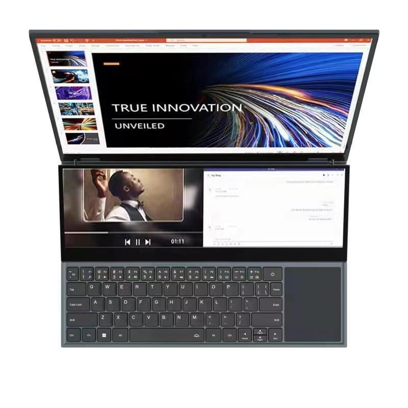 16-inch + 14-inch dual-screen touch Core i7 10750H high-end business gaming laptop with split screen
