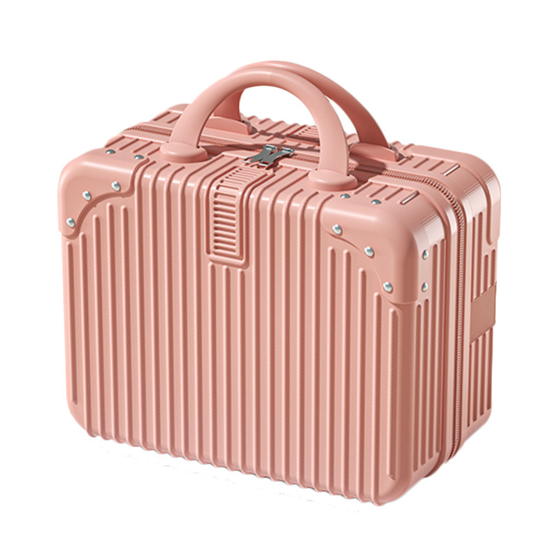 14-inch portable suitcase, cosmetic bag, small travel suitcase, 16-inch cute password box, lightweight mini storage box for women