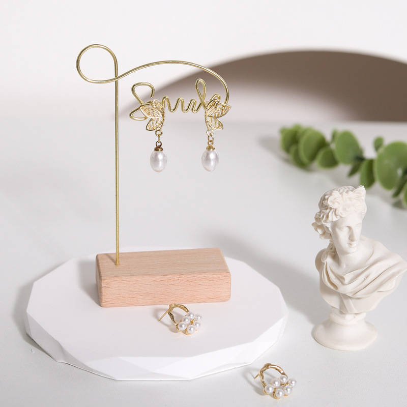 Jewelry display rack, earring rack, simple earring display ornaments, jewelry photo posing props storage rack
