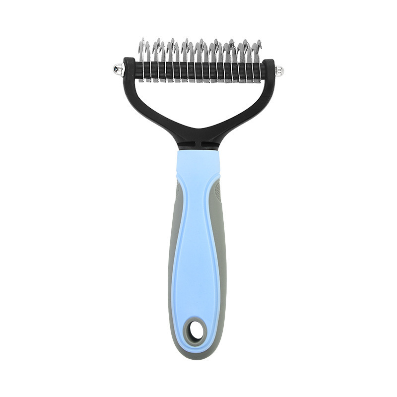 Pet comb stainless steel double-sided knotting rake comb cat and dog comb cleaning beauty hair removal comb pet knotting comb