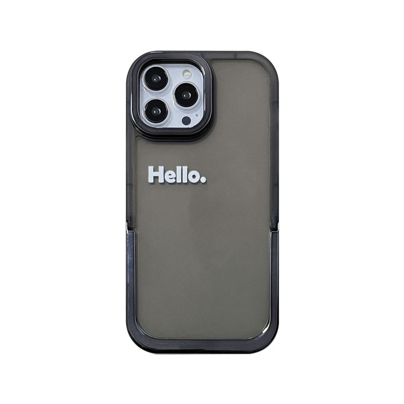 Electroplating bracket Apple mobile phone case iPhone11ProMax black and white transparent creative mobile phone protective cover wholesale