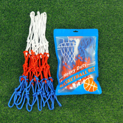 Source manufacturer thickened standard net buckle polypropylene basketball net indoor and outdoor three-color woven basketball frame tennis net