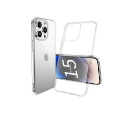 Suitable for iPhone15pro transparent mobile phone case Apple 14 simple anti-fall airbag 12 mobile phone case cross-border wholesale