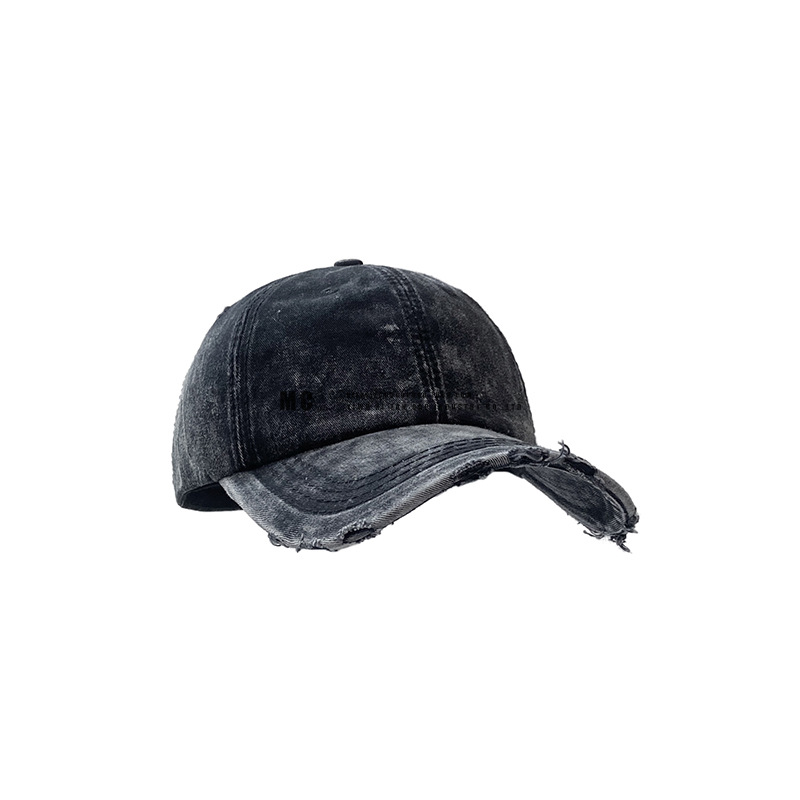 Japanese retro washed baseball cap men's personalized soft top tie-dyed hole peaked hat women's summer sun hat fashion