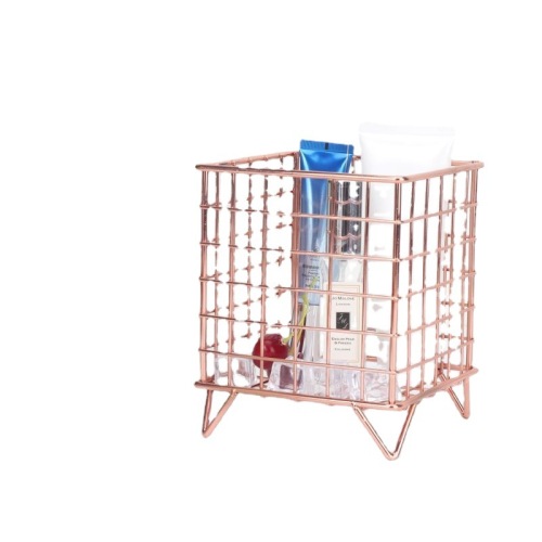 Nordic style iron storage basket, metal desktop storage basket, cosmetics storage rack manufacturer wholesale