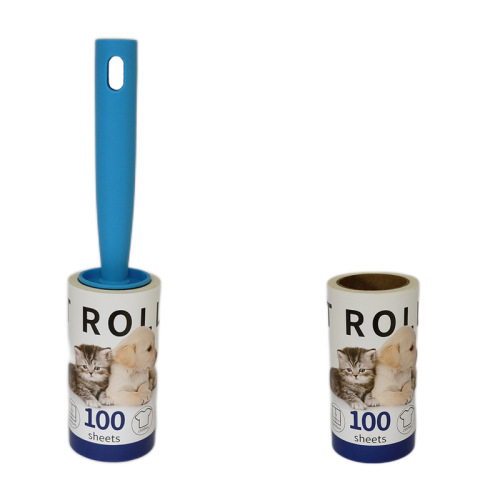 Cross-border best-selling pet hair sticky device 100 tear-off roller sticky paper tear-off replacement sticky paper clothing cleaning