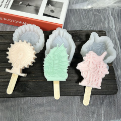 Cultural and creative ice cream mold food grade silicone city scenic spot creative text ice cream popsicle popsicle ice cream grinding tool