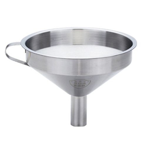 Funnel 304 stainless steel wine funnel with filter kitchen household large and small diameter wine funnel oil funnel