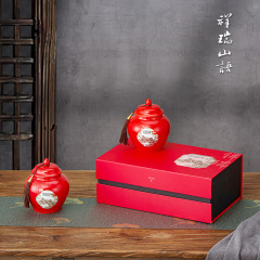 Spring tea packaging gift tea gift set ceramic tea gift box black tea green tea Biluochun tea packaging box