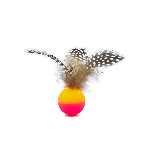 Xingzhi Cat Throwing Jumping Ball Tassel Toy Self-Entertainment Relief Feather Replacement Pet Cat Supplies Bite-resistant Cat Flirting Stick