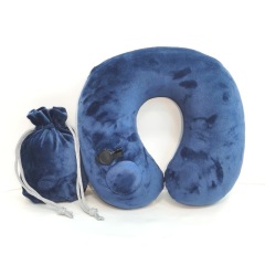 Hooded U-shaped pillow, travel, high-speed train, airplane, neck pillow, office nap neck pillow, PVC press inflatable U-shaped pillow