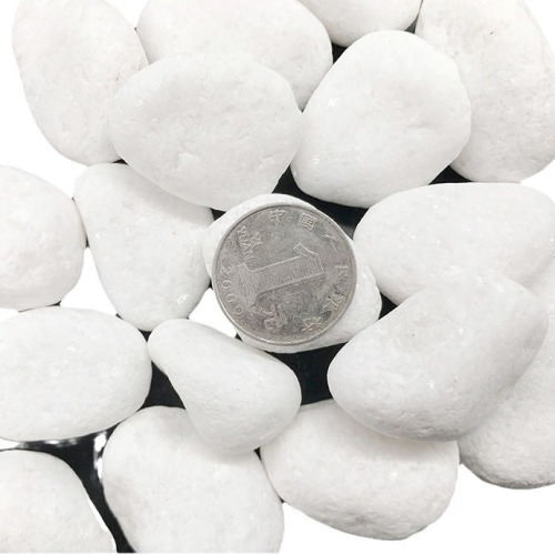 Pebbles, rain flower stones, small white pebbles, succulent paving, potted flower pots, courtyard landscaping decoration, white stones