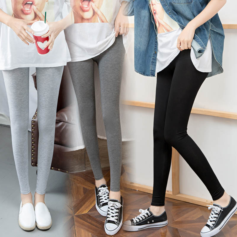New style leggings for women, thin outer wear, spring and autumn nine-point pants, tight modal cotton inner wear, slimming