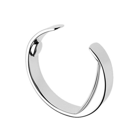 Factory fashionable and simple anti-snoring ring silver opening Korean version couple magnet glossy electroplating ring wholesale