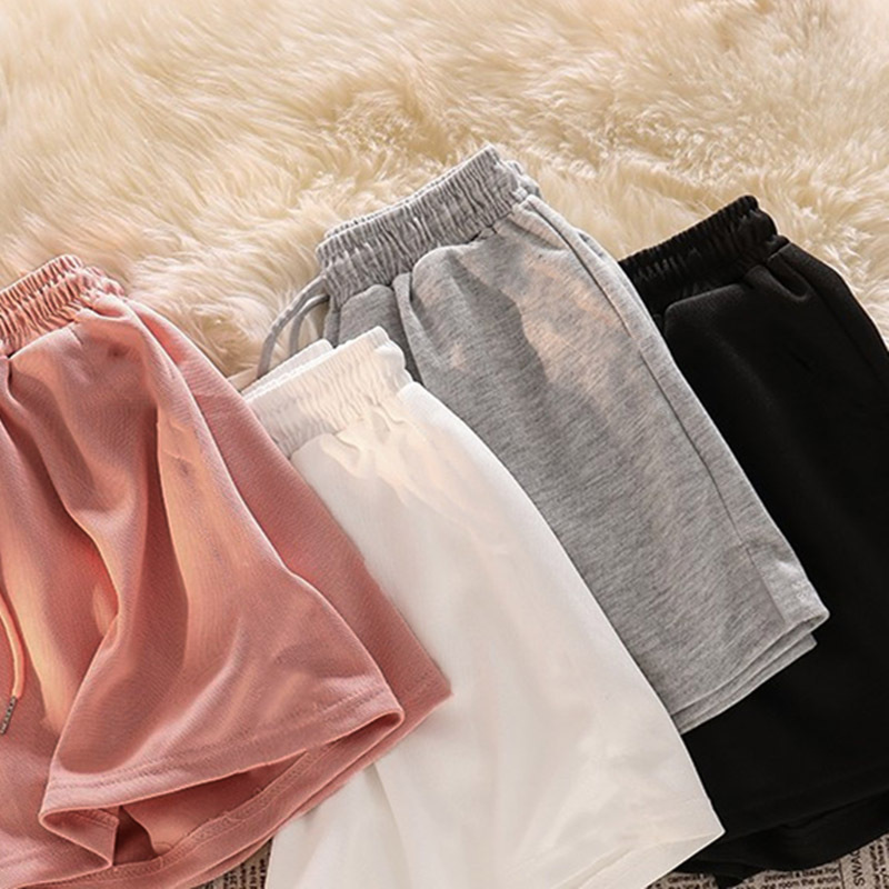 Casual shorts, wide-leg home shorts, women's summer Korean style loose thin high-waist casual cool sports hot pants