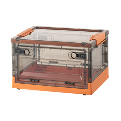 Household large-capacity clothing and snack storage box dormitory book storage box stackable toy folding storage box