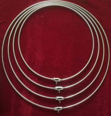 Stainless steel solid one-piece fishing net hoop and net head Fishing supplies net hoop solid net head