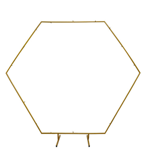 Amazon Iron Hexagonal Balloon Arch Outdoor Venue Props Festival Dress Up Ornament Lawn Wedding Bracket