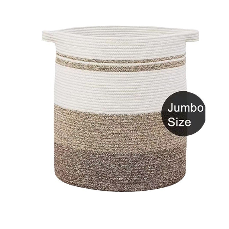 Cotton rope woven storage basket cotton rope dirty clothes basket woven storage basket storage basket storage basket home